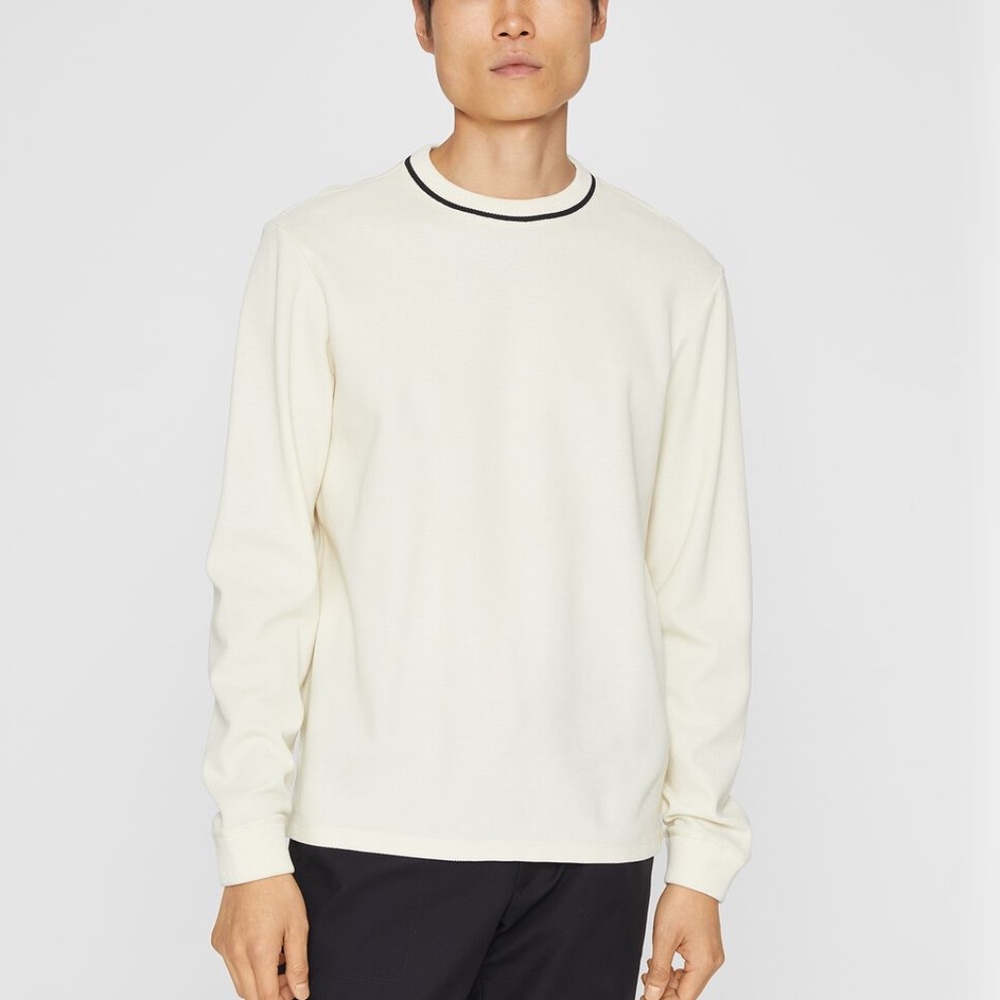 Piqué Crewneck Sweatshirt - New With Tags - NEVER WORN - Blanc De Blanc